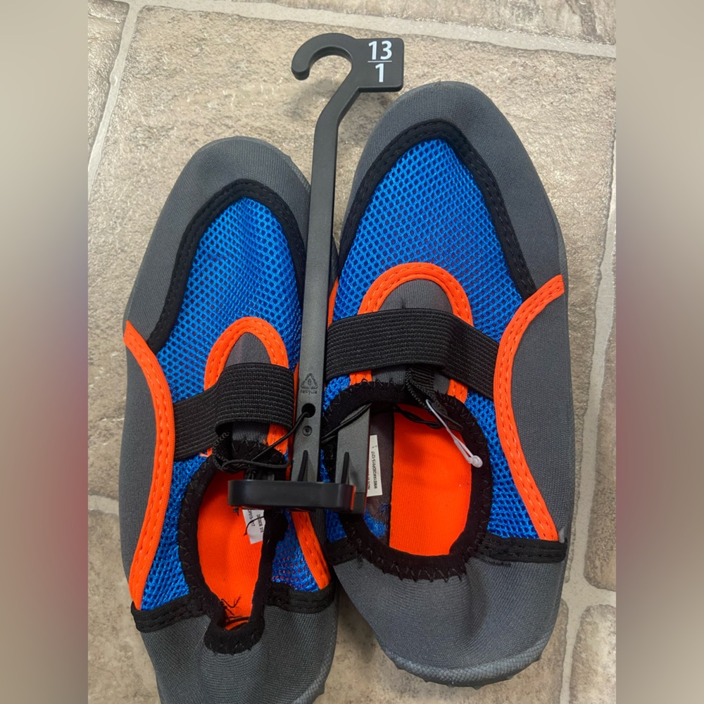 Blue and Orange Water Shoes- NWT Kids Size 13-1